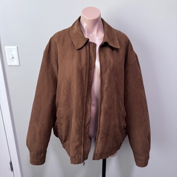 Jos. A Bank Large Men’s Coat Brown Suede Jacket - Picture 2 of 10